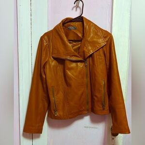 Bagatelle Collection Women’s Brown Leather Jacket Size M Nordstrom